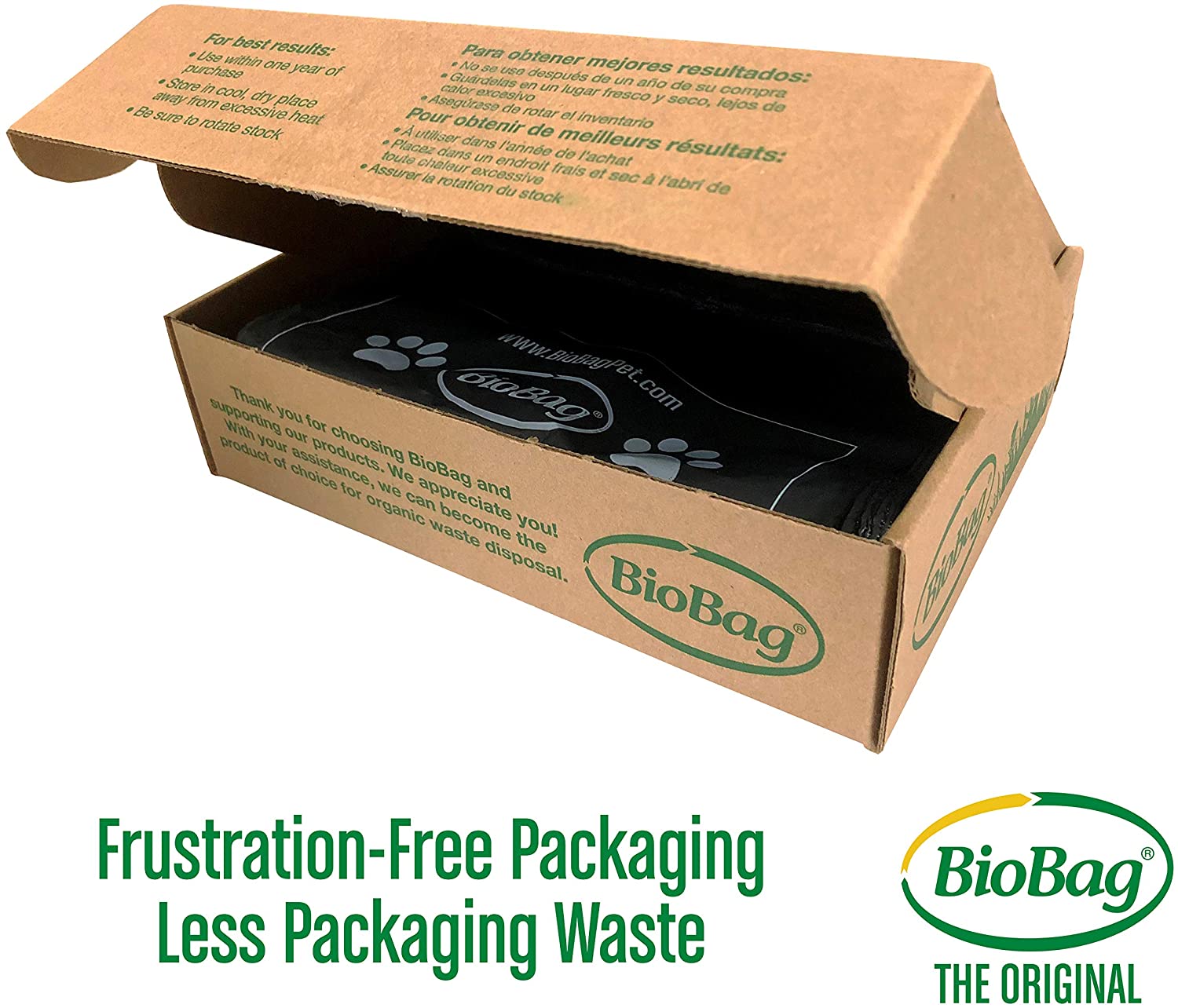 BioBag dog waste bags packaging box